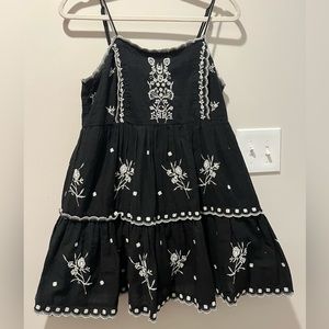 Urban Outfitters Hanna Scalloped Embroidered Mini Dress